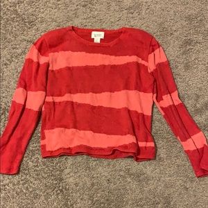 Christopher & Banks pink and red sweater